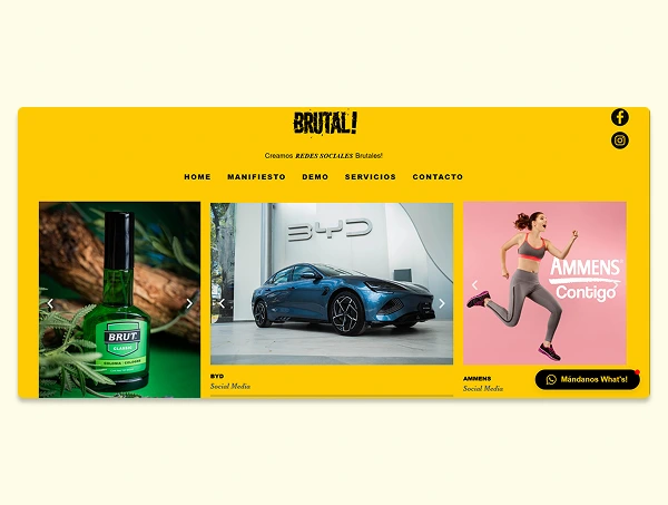 Diseño web creativo y experiencia digital para BRUTAL! Agencia